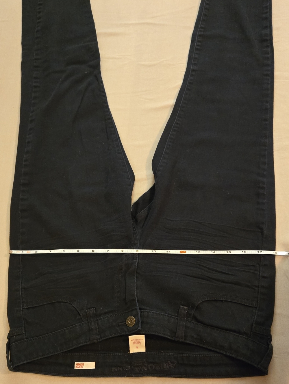 Arizona Jean Co Size 11 Black Super Skinny Jeans Low Rise Stretch - Picture 9 of 9